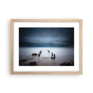 Plakat w ramie jasny dąb - Zamyślone jezioro - 40x30 cm