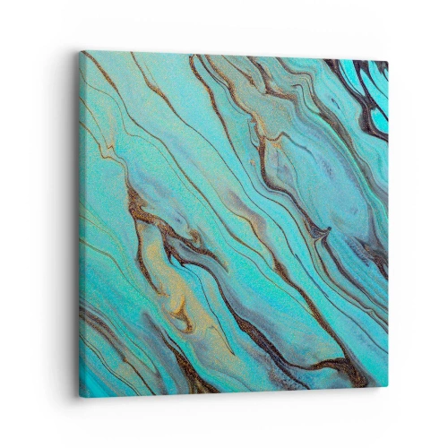 Obraz na płótnie - Turkusowy przypływ - 30x30 cm