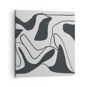 Obraz na płótnie - Abstrakcyjna zabawa w labiryncie - 60x60 cm