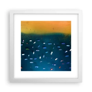 Plakat w białej ramie - Wakacyjna gra - 30x30 cm