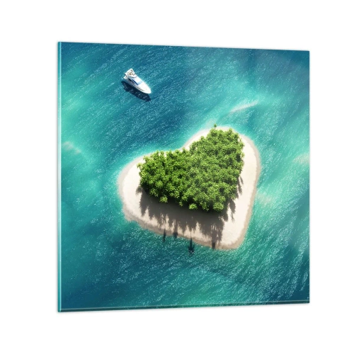 Obraz na szkle - Kocham lato - 30x30 cm