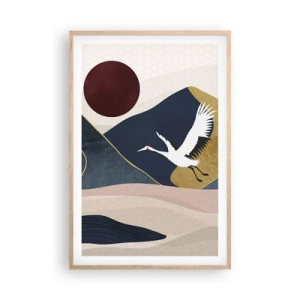 Plakat w ramie jasny dąb - I znowu ZLECIAŁ dzień - 61x91 cm