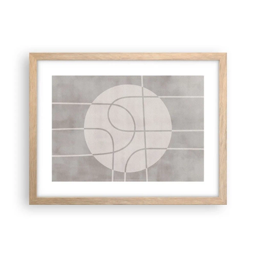 Plakat w ramie jasny dąb - Koliście i na wprost - 40x30 cm