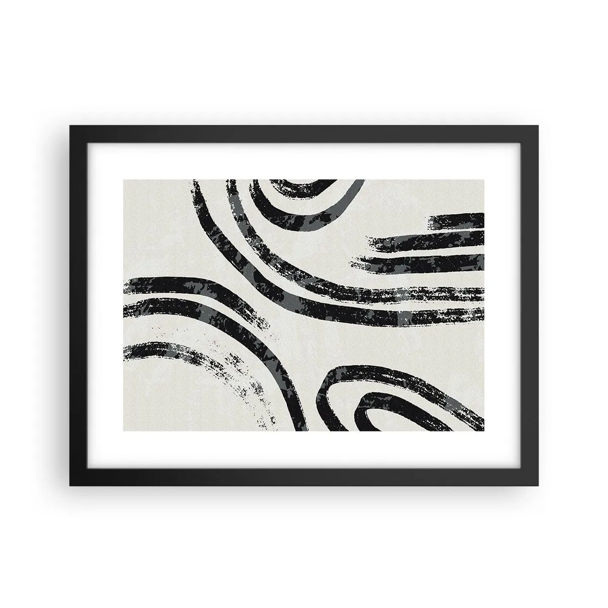 Plakat w czarnej ramie - W pół zatrzymany - 40x30 cm