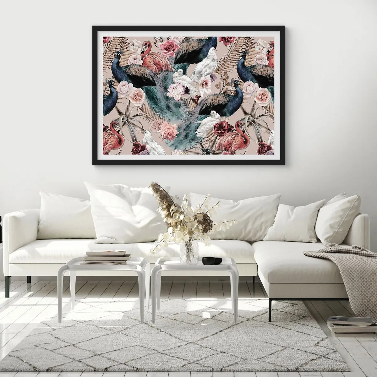 Plakat w czarnej ramie - W pałacowym ogrodzie - 91x61 cm