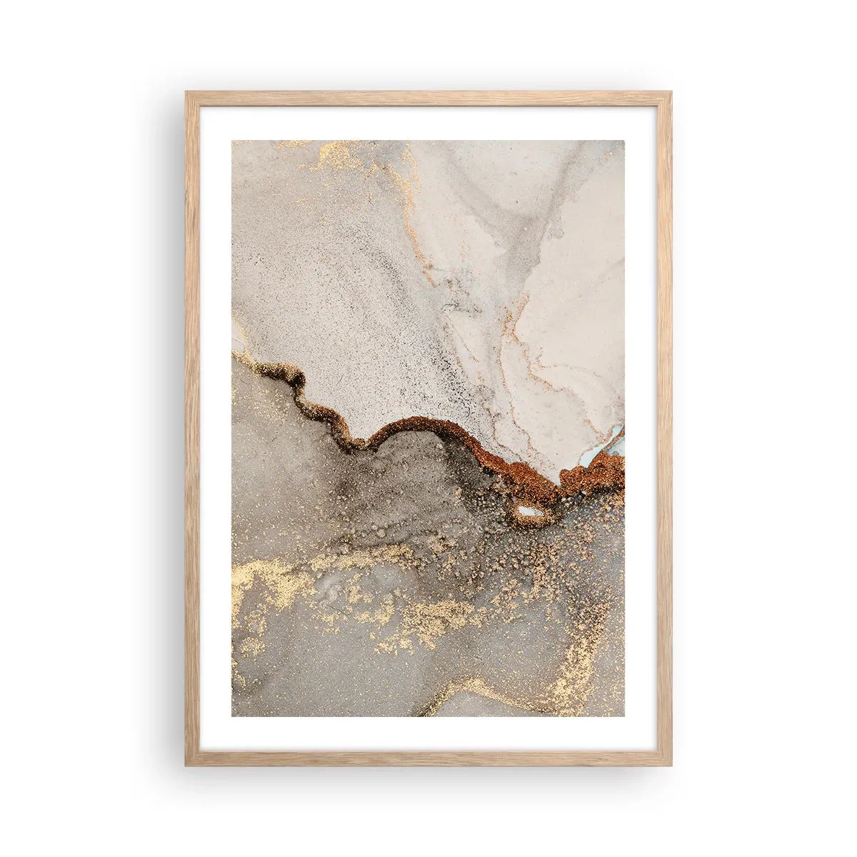 Plakat w ramie jasny dąb - Na granicy barw - 50x70 cm