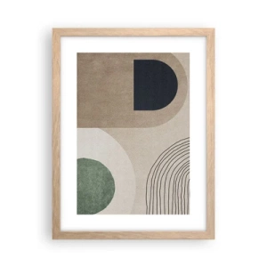 Plakat w ramie jasny dąb - Łagodność owalu - 30x40 cm