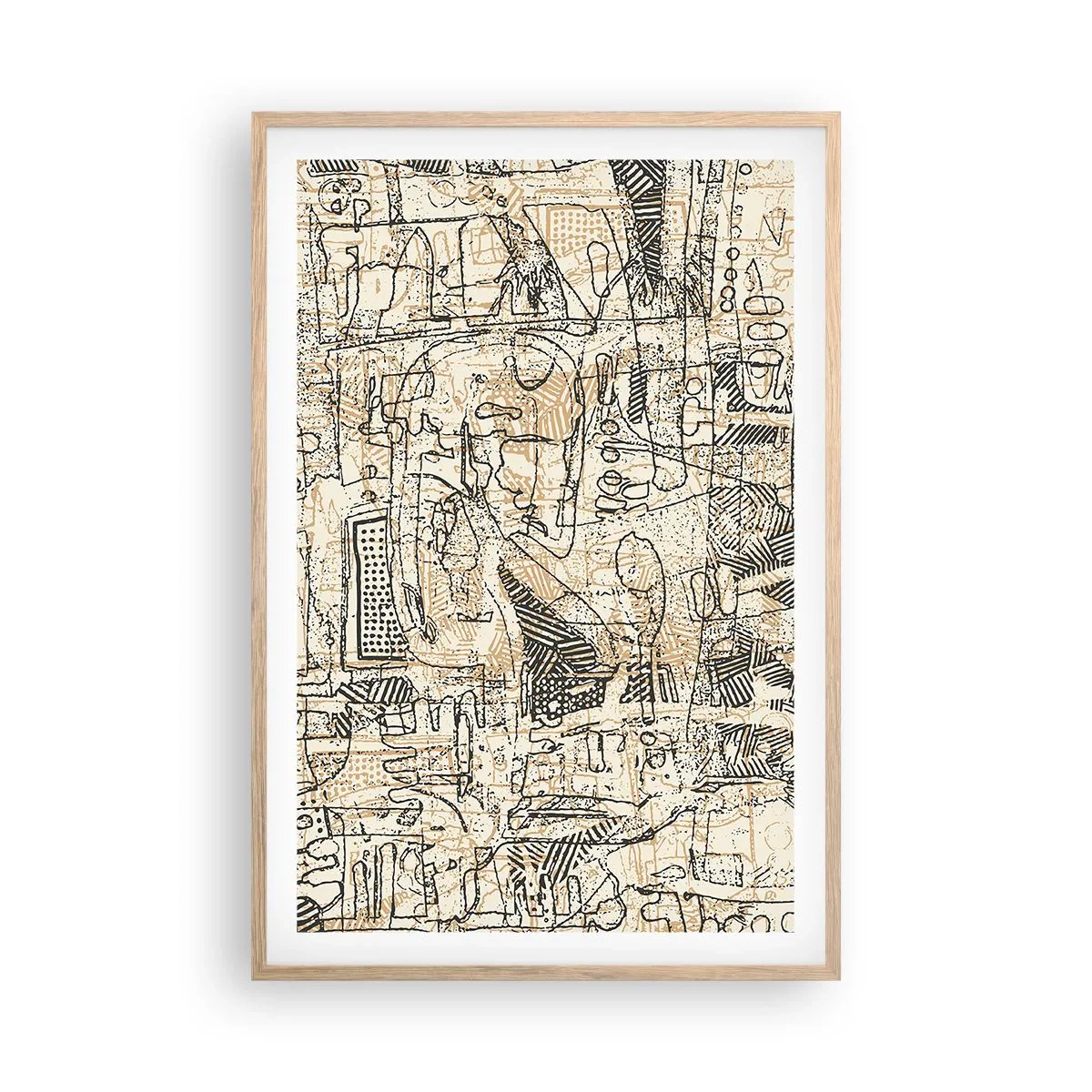 Plakat w ramie jasny dąb - Czeka na rozszyfrowanie - 61x91 cm