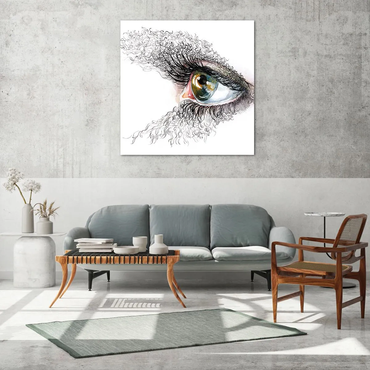 Obraz na szkle - Zajrzyj wprost do duszy - 70x70 cm