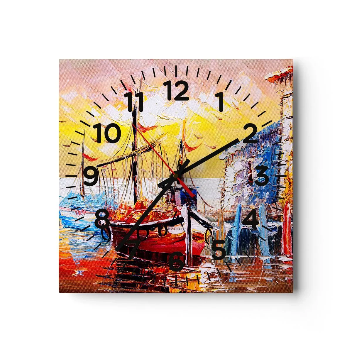 Zegar ścienny - Szczęśliwy powrót - 40x40 cm