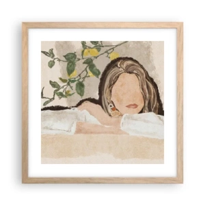 Plakat w ramie jasny dąb - Piękność południa - 40x40 cm