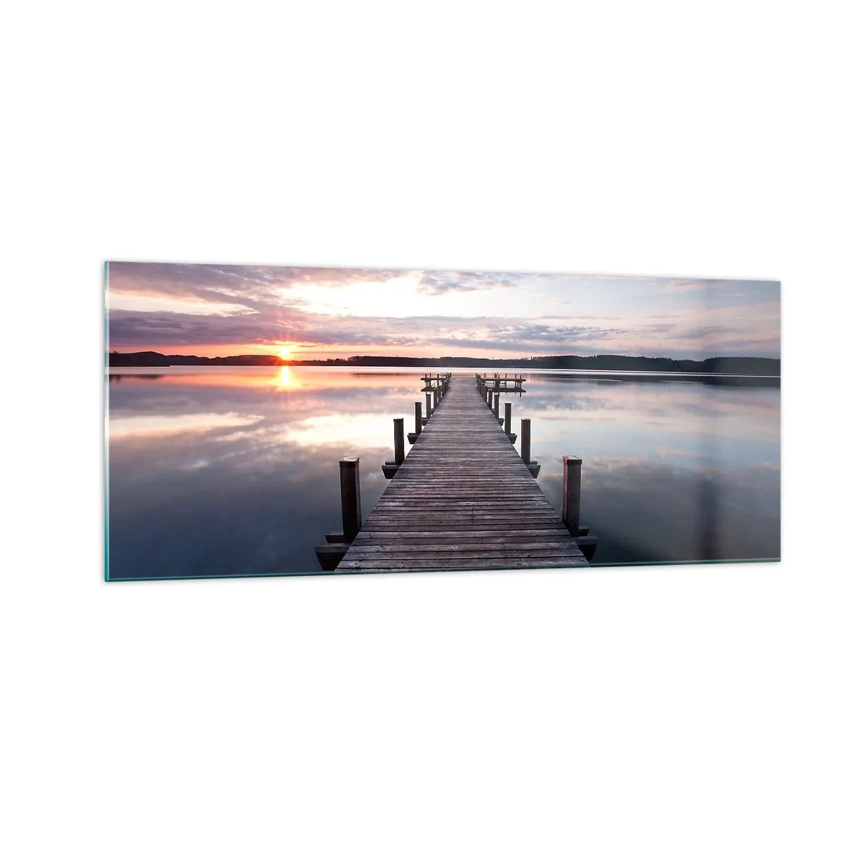 Obraz na szkle - Cicha granica dnia i nocy - 100x40 cm