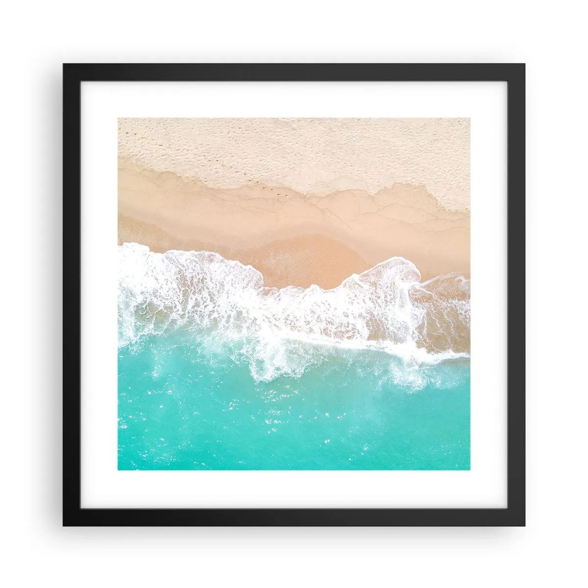 Plakat w czarnej ramie - Pieszczotliwy dotyk - 40x40 cm