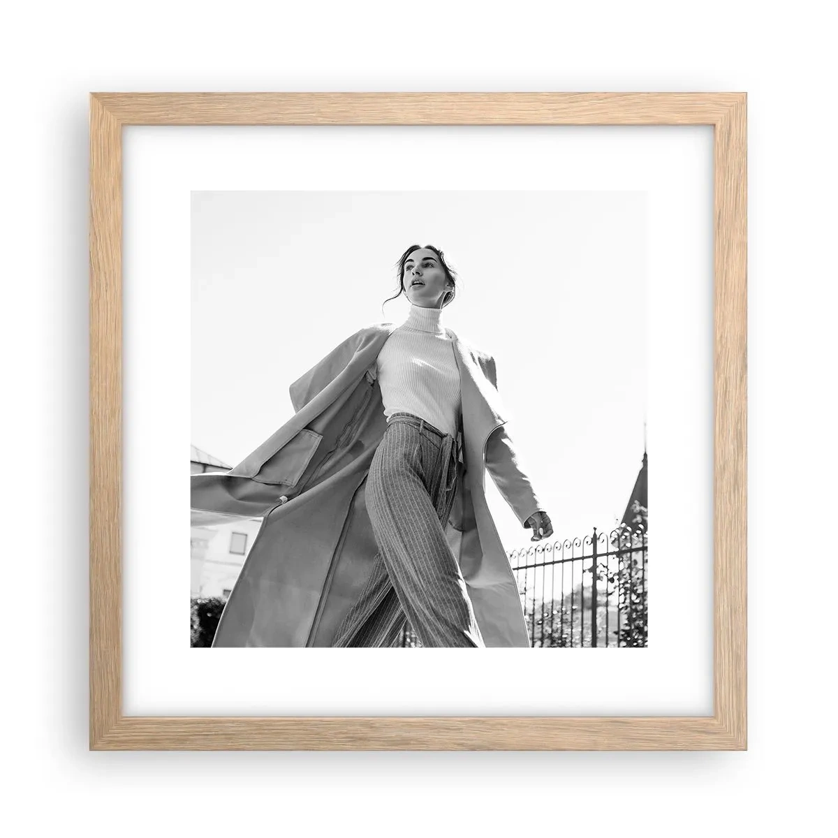Plakat w ramie jasny dąb - Idziesz ze mną? - 30x30 cm
