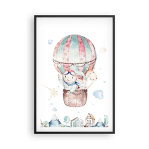 Plakat w czarnej ramie - Wrócimy wkrótce! - 61x91 cm