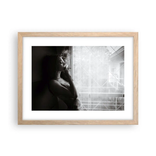 Plakat w ramie jasny dąb - Zmysłowa chwila - 40x30 cm