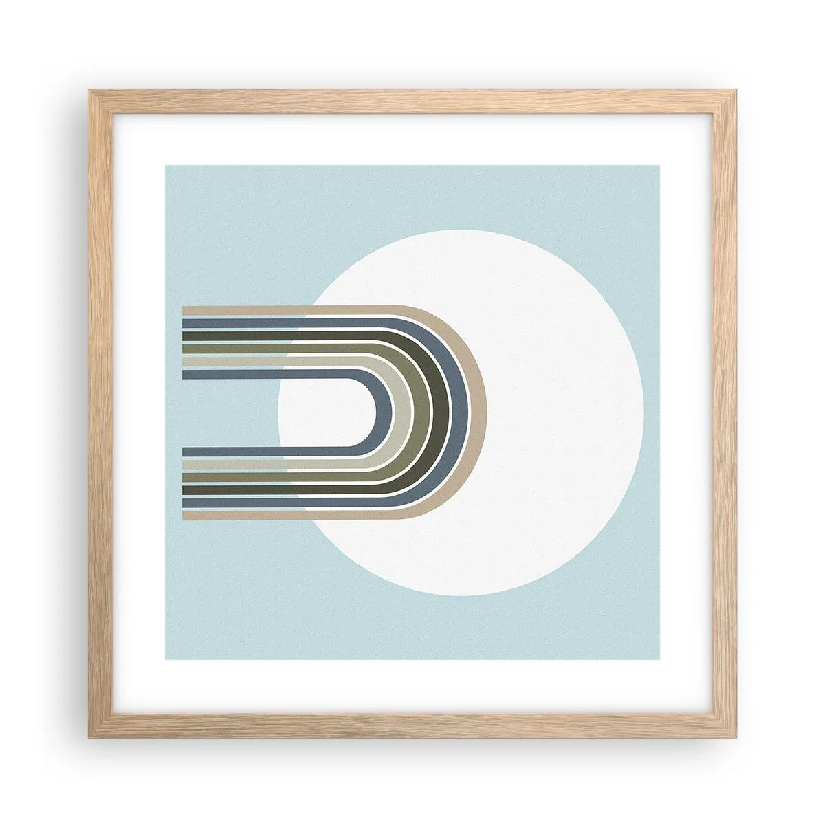 Plakat w ramie jasny dąb - Nieodparte przyciąganie - 40x40 cm