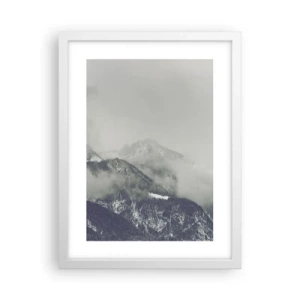 Plakat w białej ramie - Omglona dolina - 30x40 cm