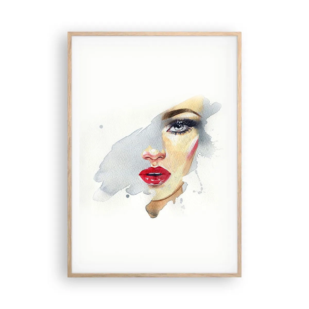 Plakat w ramie jasny dąb - Odbicie w kropli wody - 70x100 cm