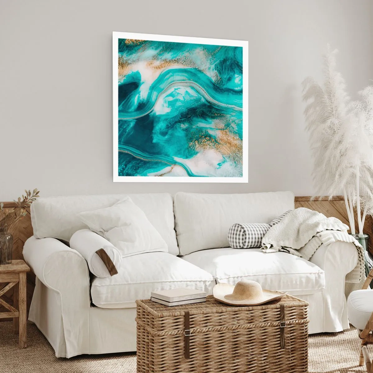 Plakat - Rzeka złota - 40x40 cm