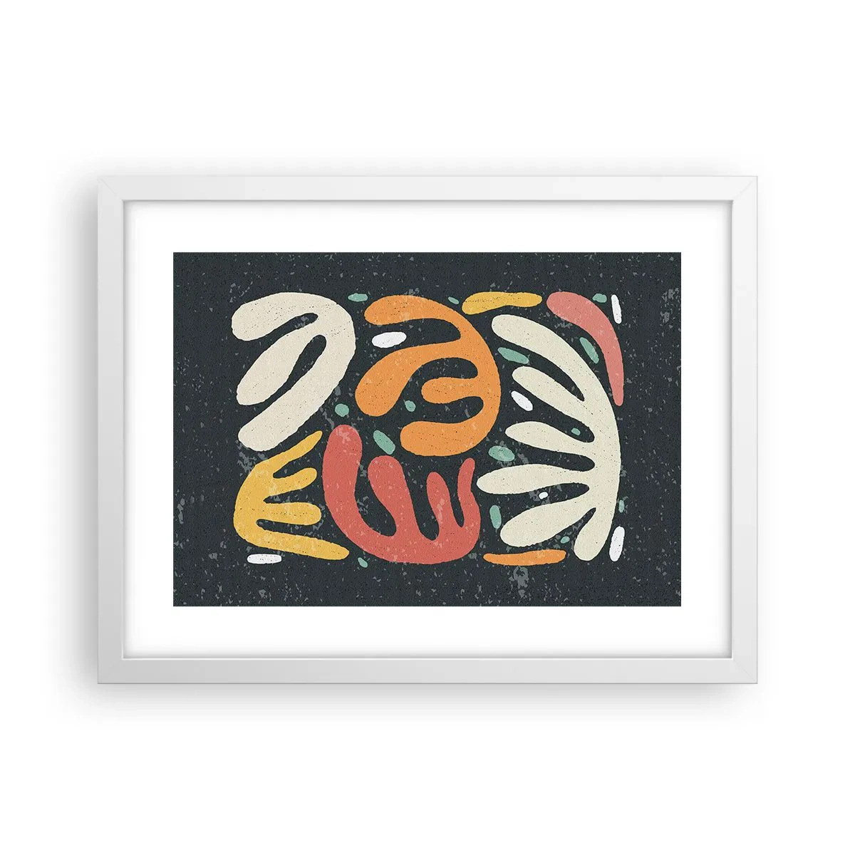 Plakat w białej ramie - Kompozycja – zaraz cię schwytam - 40x30 cm