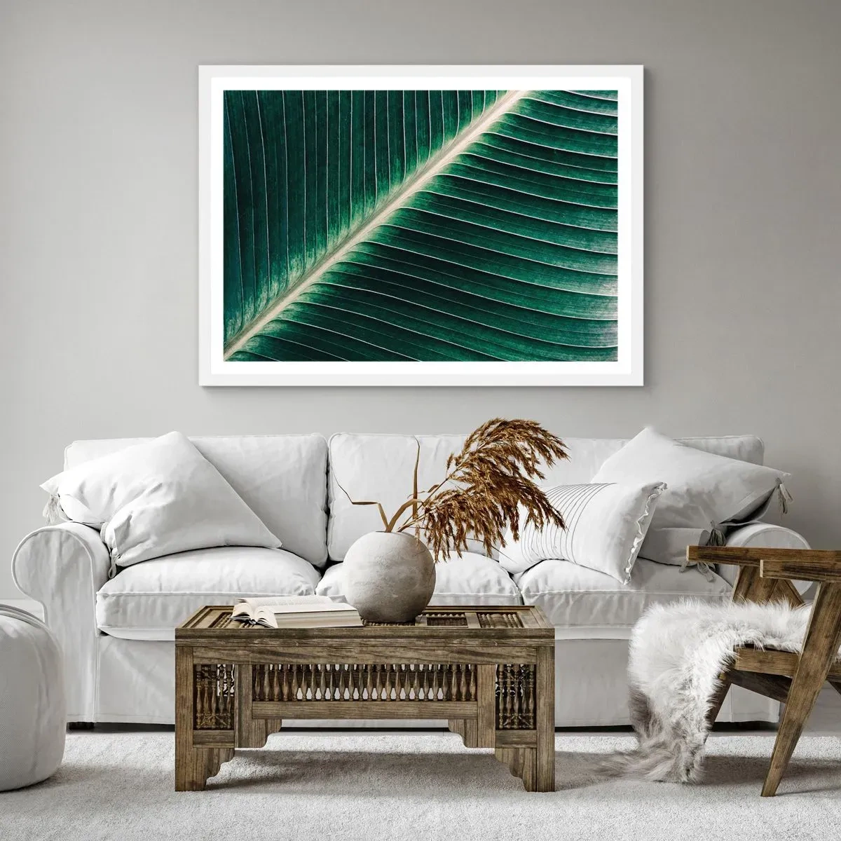 Plakat w białej ramie - Rytm natury - 100x70 cm