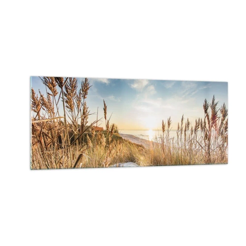 Obraz na szkle - Północna plaża - 100x40 cm