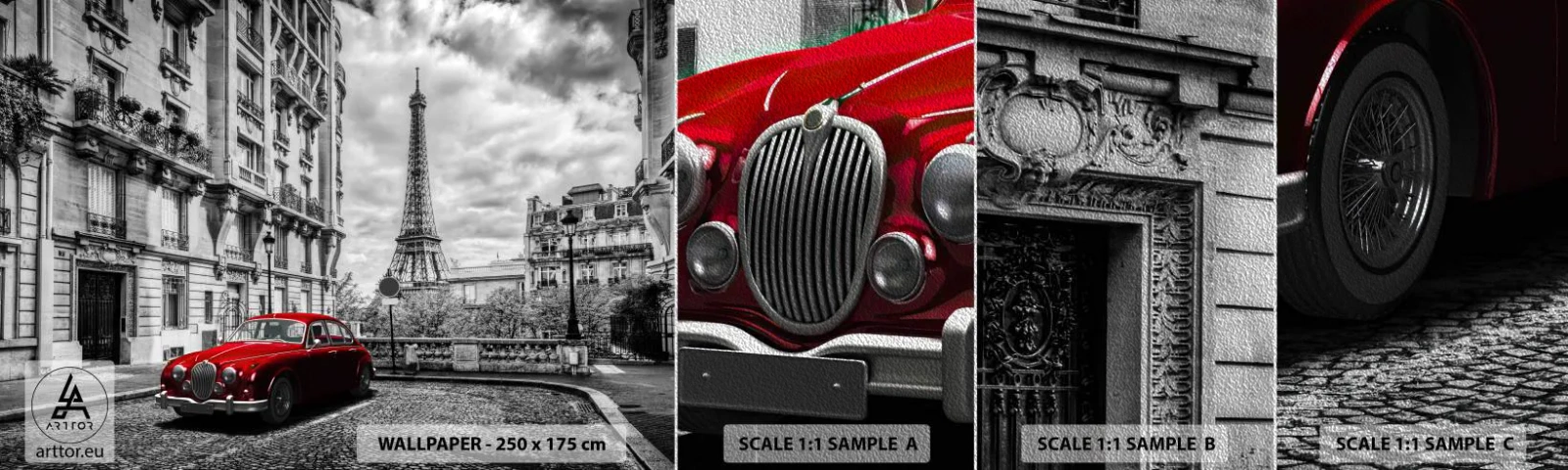 Fototapeta Próbka Premium Sand - Drapieżnik w mieście - Miasto, Wieża Eiffla, Paryż - 100x30 cm