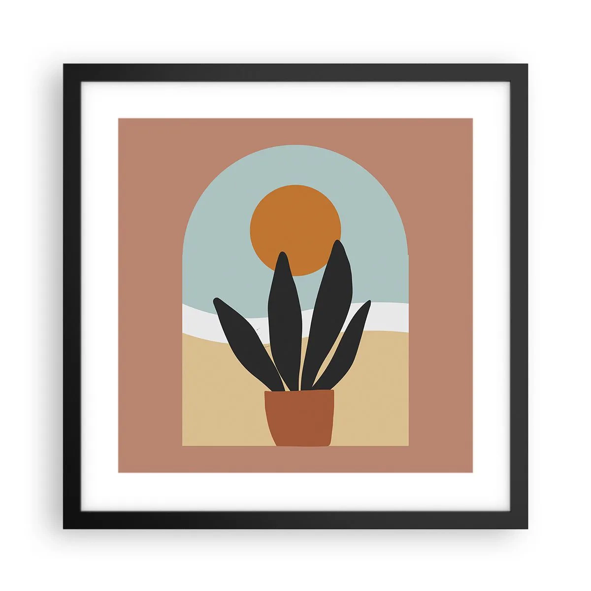 Plakat w czarnej ramie - Drobne radości - 40x40 cm