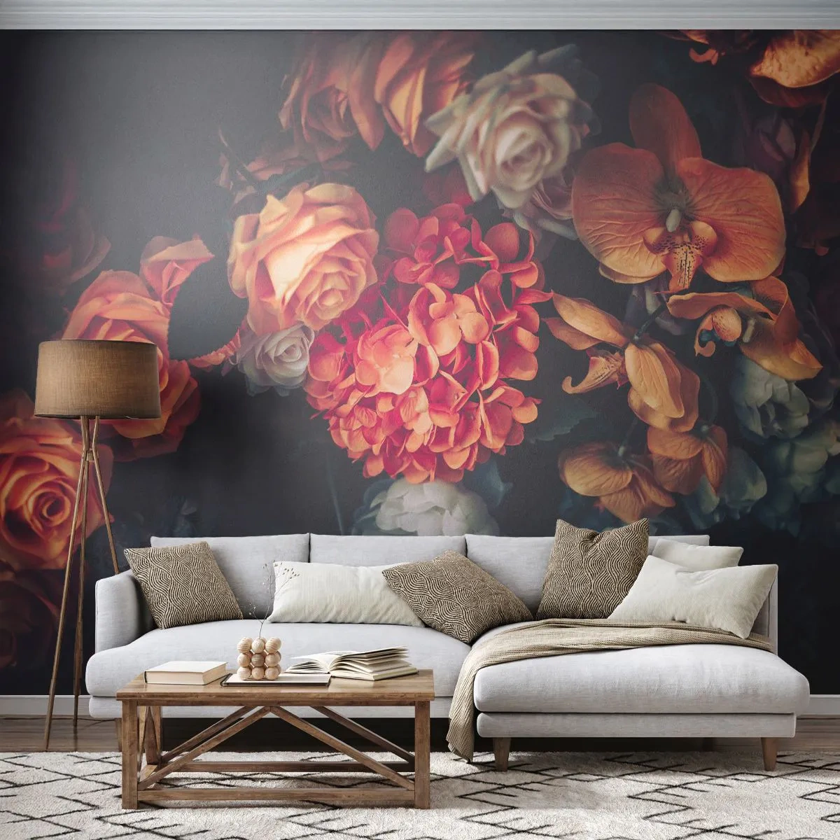 Fototapeta Samoprzylepna Deluxe Sticker - Jak u holenderskich mistrzów - Bukiet Kwiatów, Kwiaty, Róże - 250x175 cm