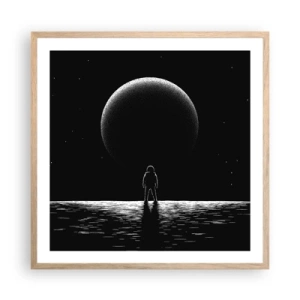 Plakat w ramie jasny dąb - Twarzą w twarz - 60x60 cm