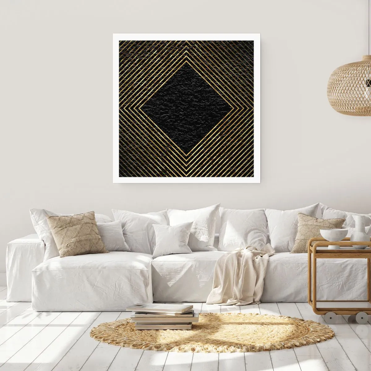 Plakat - Geometria w stylu glamour - 60x60 cm
