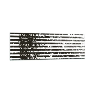Obraz na szkle - Abstrakcyjne linie z efektem przetarcia w czerni i bieli - 160x50cm - Rytm i szum - Nowoczesna dekoracja ścienna do salonu i sypialni ARTTOR