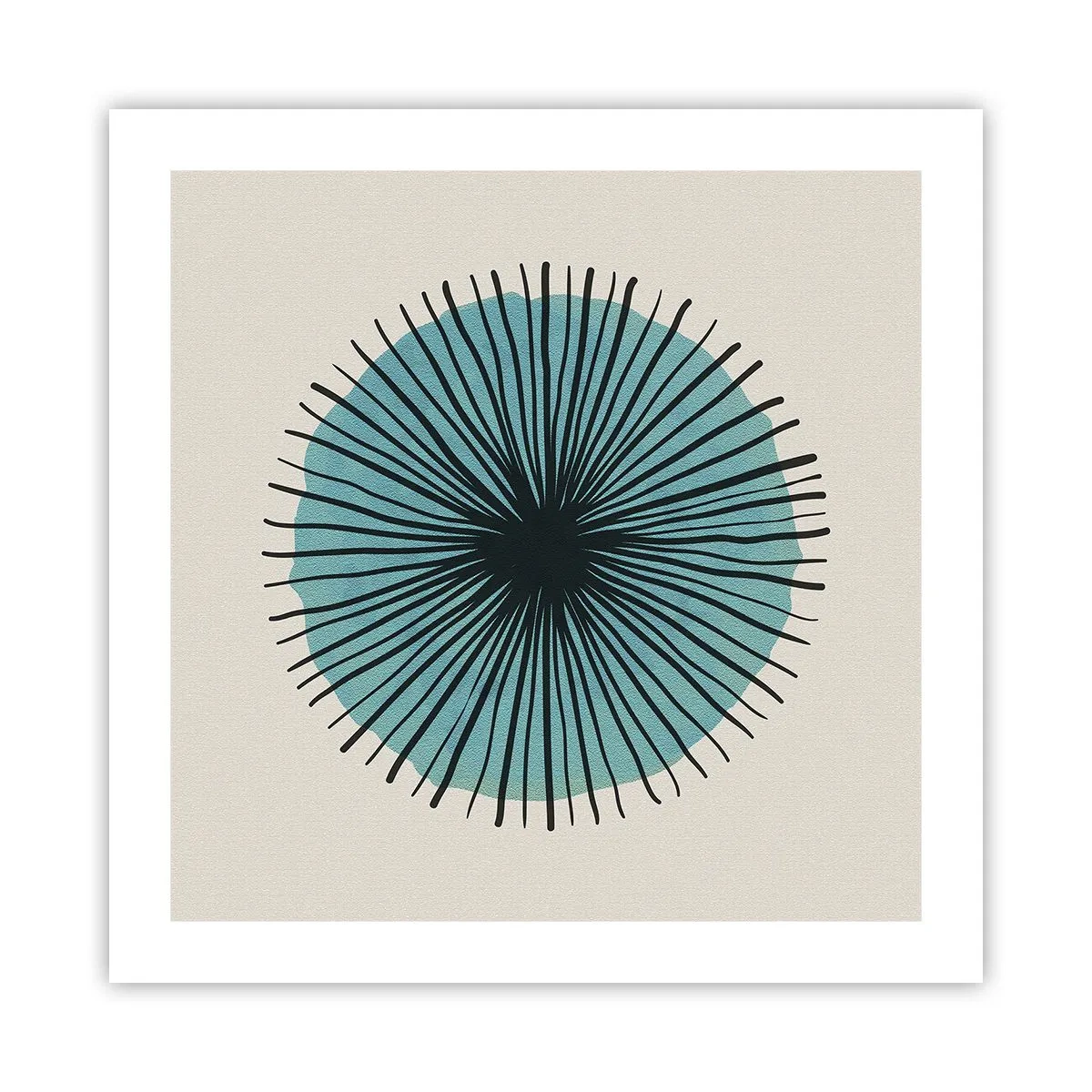 Plakat - Promieniście na błękicie - 50x50 cm