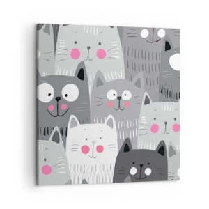Obraz na płótnie - Koci świat - 50x50 cm