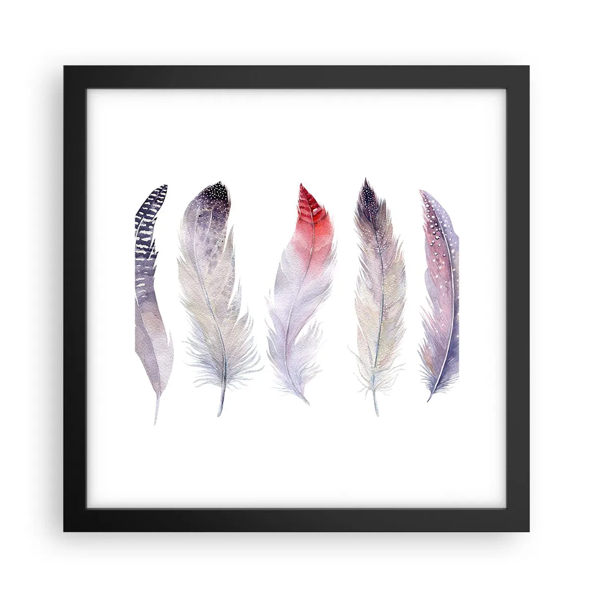 Plakat w czarnej ramie - Delikatne jak różnobarwna mgła - 30x30 cm