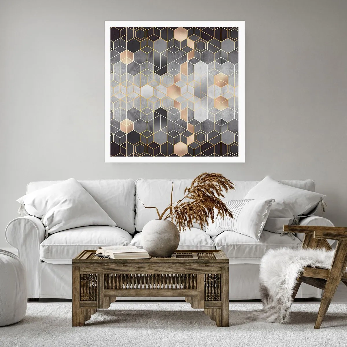 Plakat - Diamentowa kompozycja - 60x60 cm