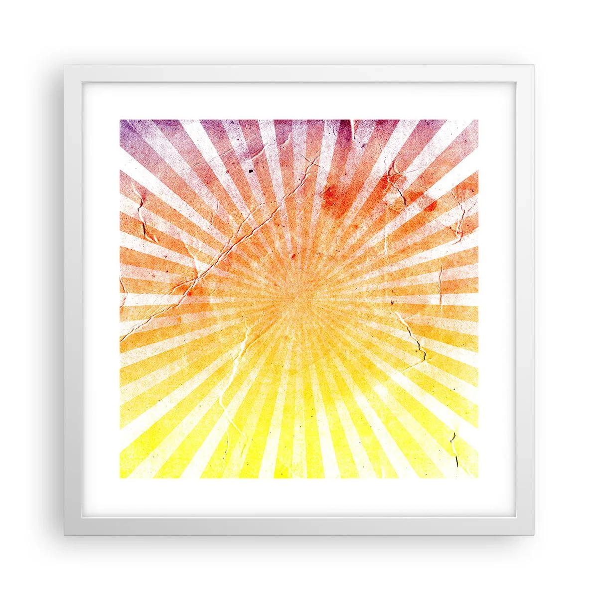 Plakat w białej ramie - Wschody i zachody - 40x40 cm