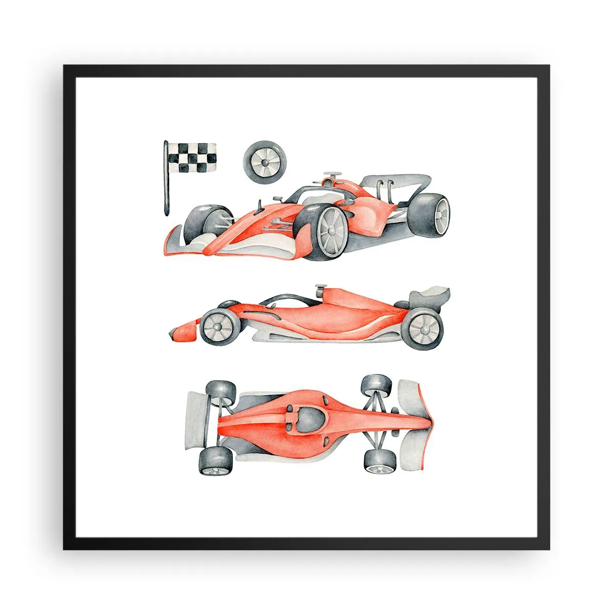 Plakat w czarnej ramie - Doścignąć marzenie - 60x60 cm