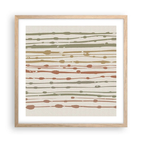 Plakat w ramie jasny dąb - Muzyczny zapis barw - 50x50 cm