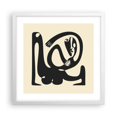 Plakat w białej ramie - Prawie Picasso - 40x40 cm