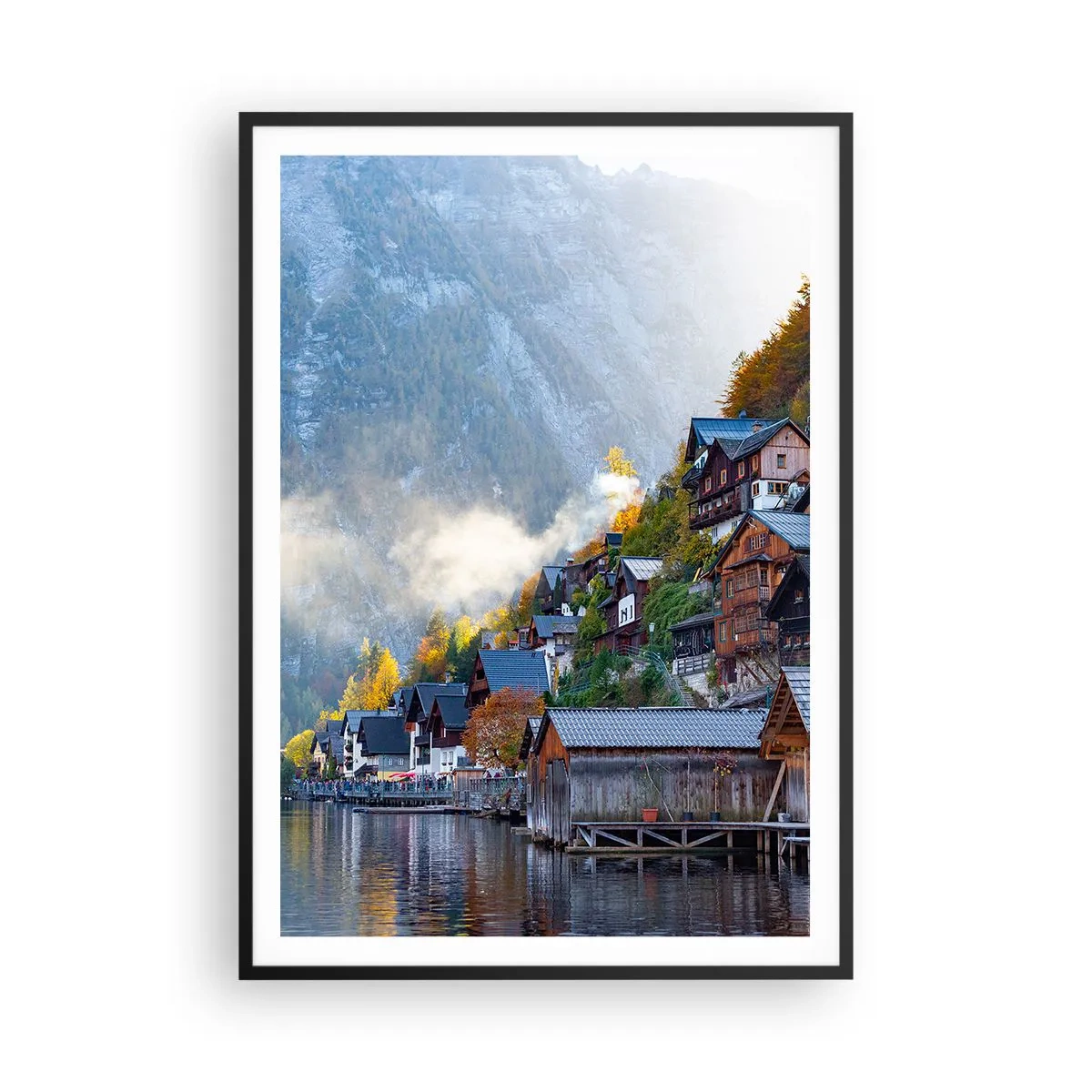 Plakat w czarnej ramie - Alpejskie klimaty - 70x100 cm
