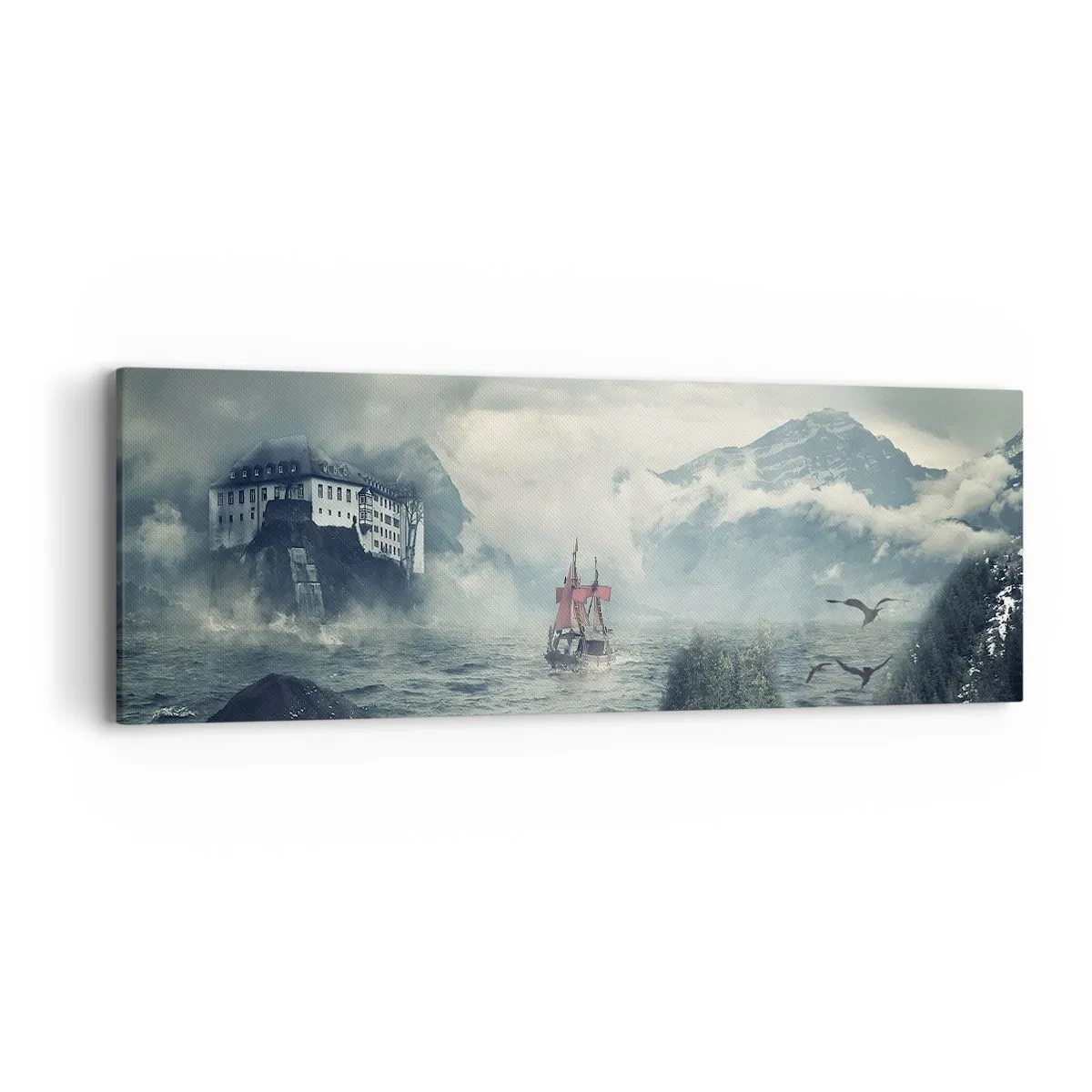 Obraz na płótnie - Na magicznych wodach - 90x30 cm