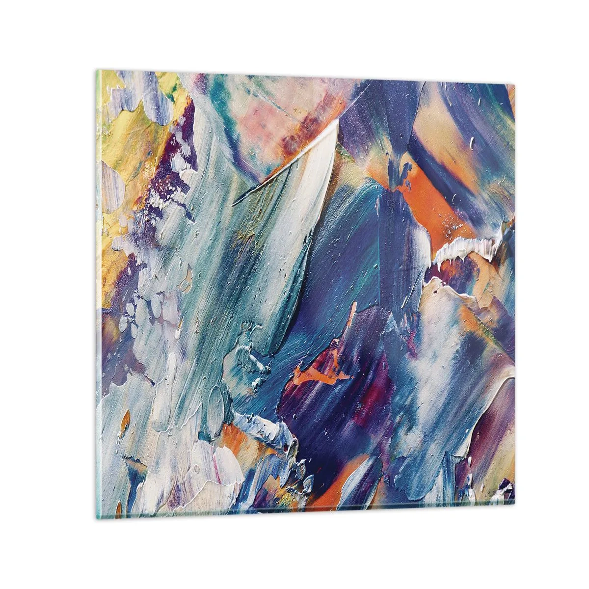 Obraz na szkle - Zamęt koloru - 40x40 cm