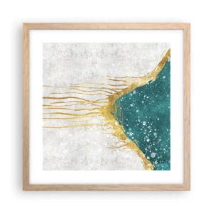 Plakat w ramie jasny dąb - Złoty przypływ - 40x40 cm