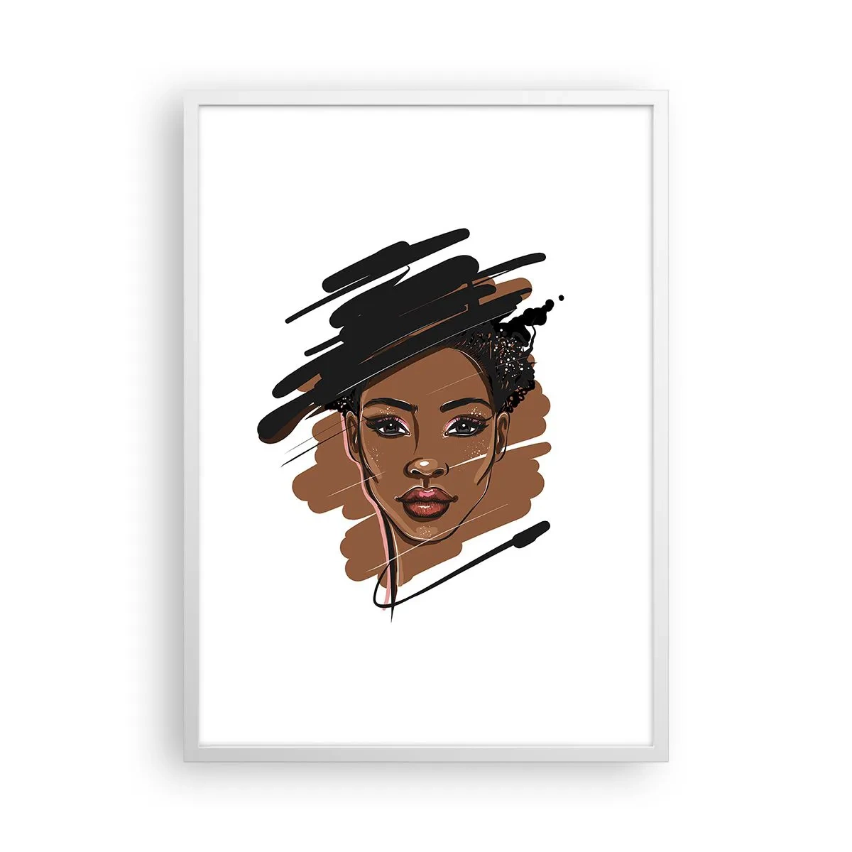 Plakat w białej ramie - Słodka jak czekolada - 50x70 cm