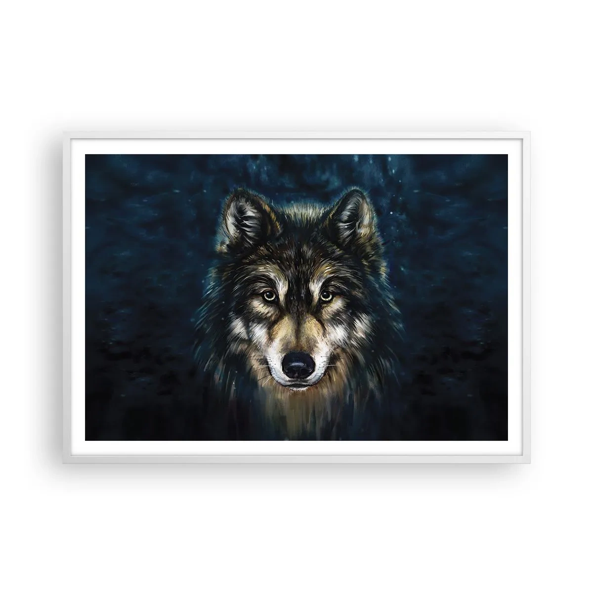 Plakat w białej ramie - Alfa? I omega - 100x70 cm