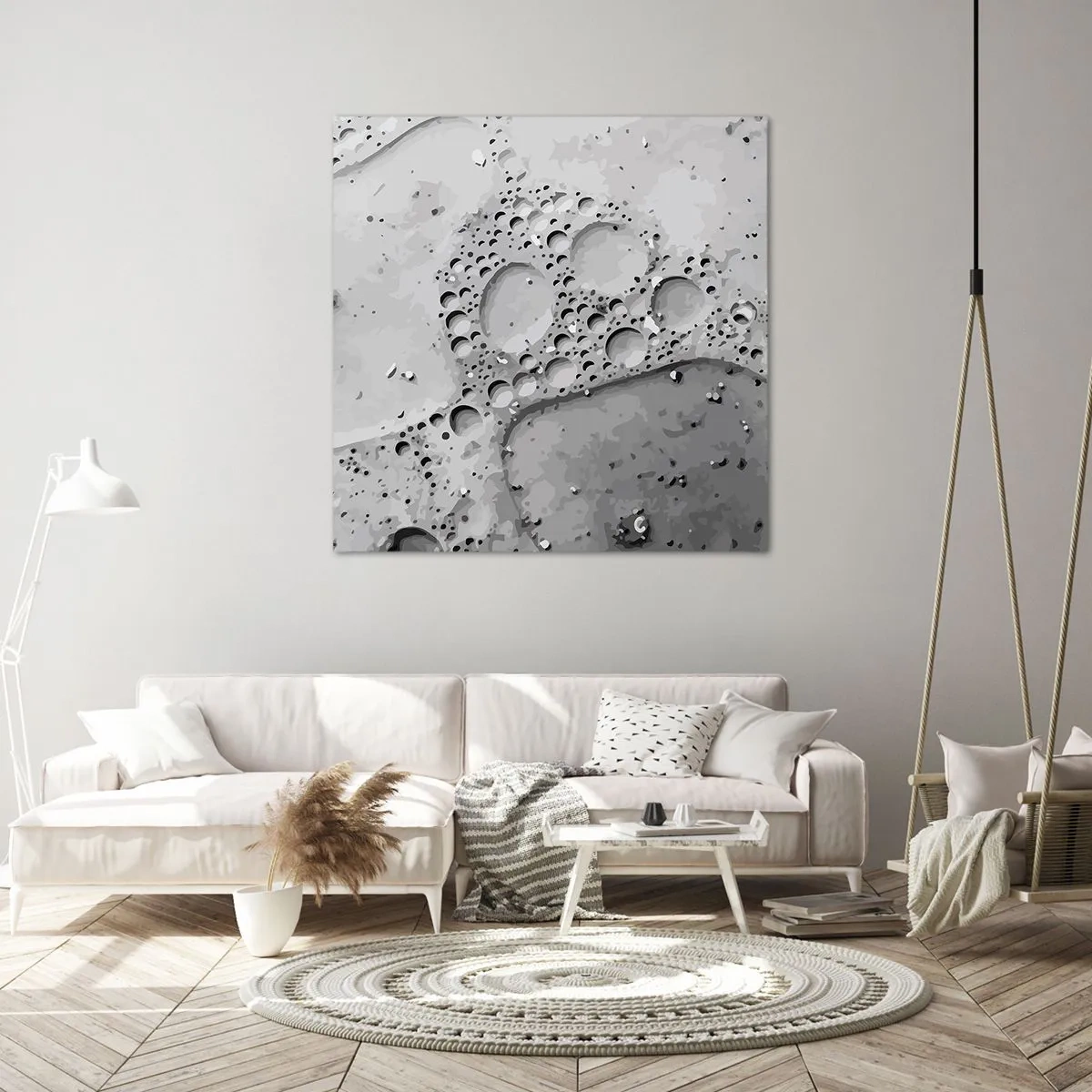 Obraz na płótnie - Slad po spienionym - 70x70 cm