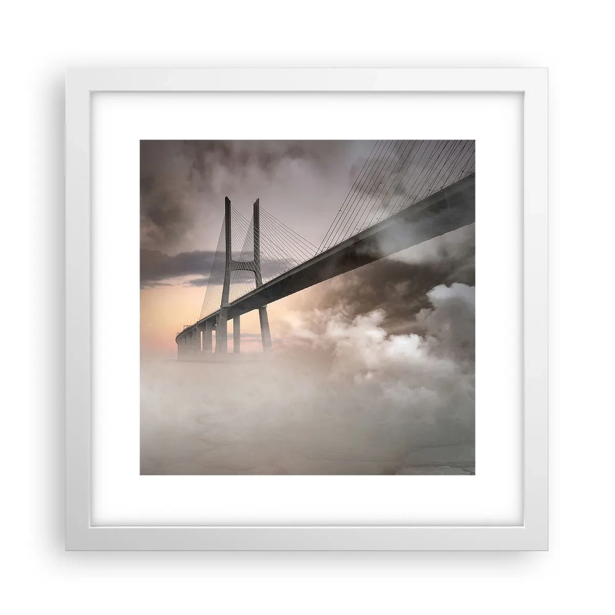 Plakat w białej ramie - Nad rzeką, której nie ma - 30x30 cm