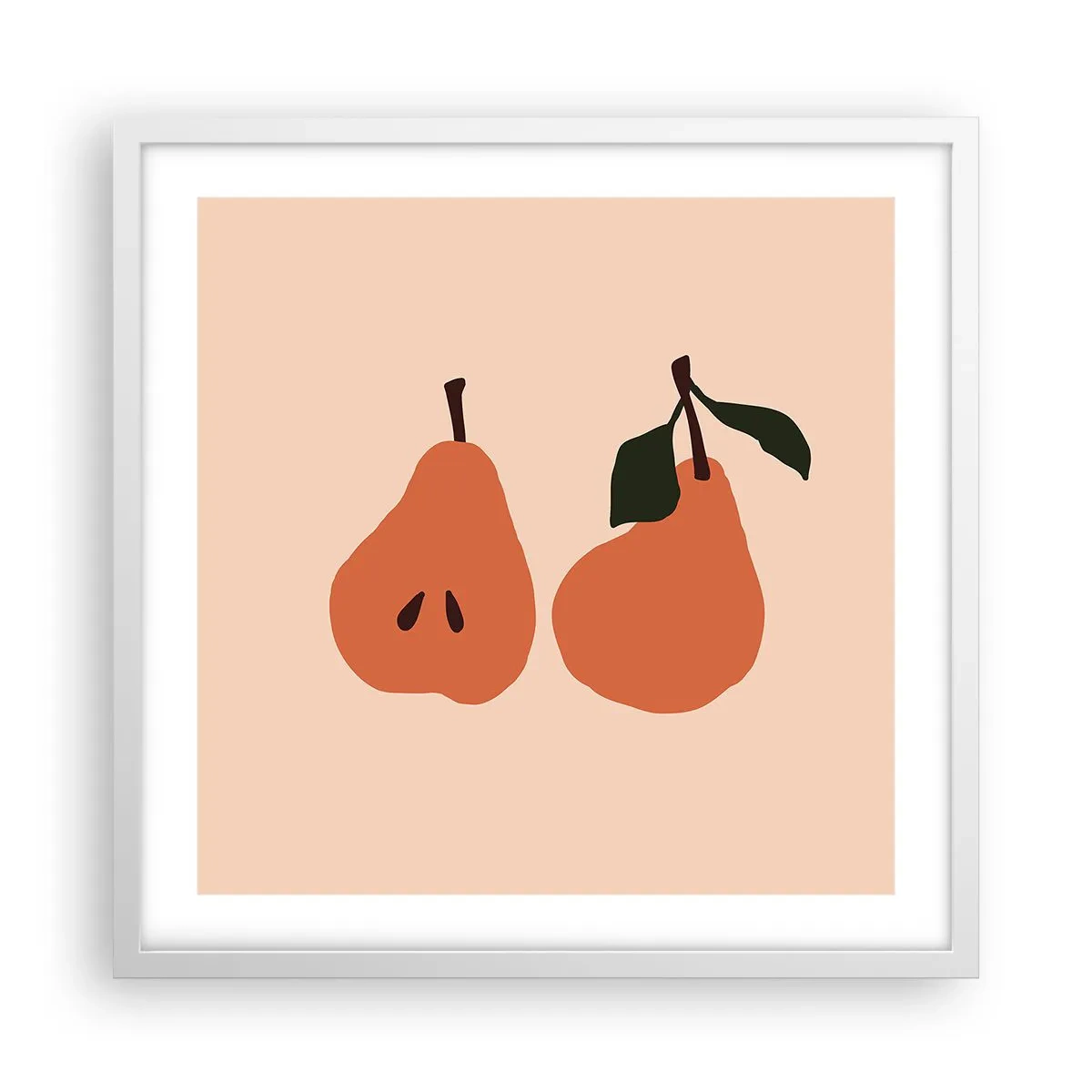 Plakat w białej ramie - Sama słodycz - 50x50 cm